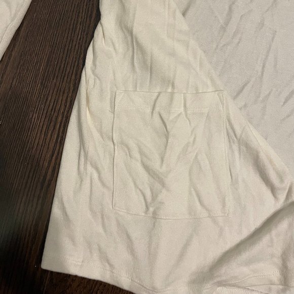 Ultra Soft Long Off-White 2 Pocket Open Cardigan - Picture 3 of 3
